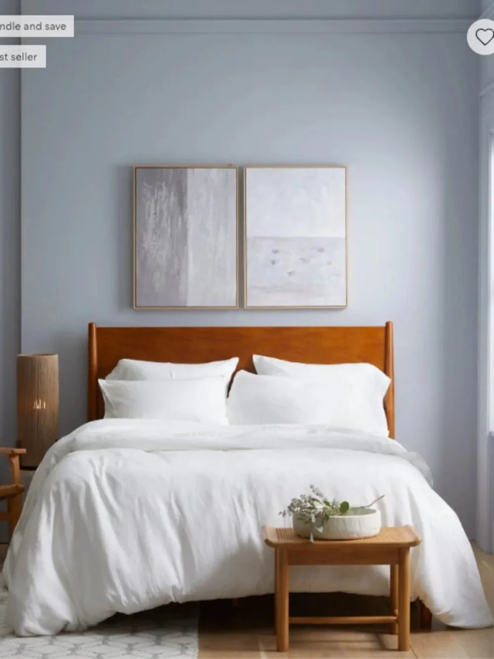 Quince 100% European Linen Duvet Cover - White (King/Cal King) - Luxury!!!